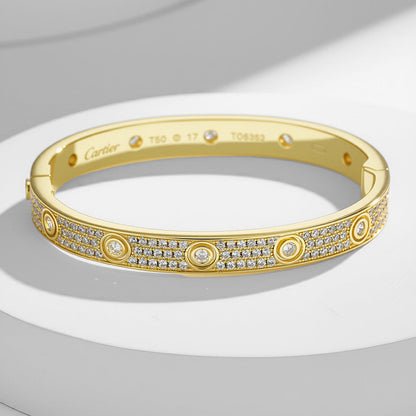 [Luna Brilliance]LOVE BRACELET 6.1MM DIAMOND-PAVED 10 BIG DIAMONDS