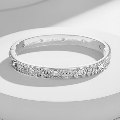 [Luna Brilliance]LOVE BRACELET 6.1MM DIAMOND-PAVED 10 BIG DIAMONDS