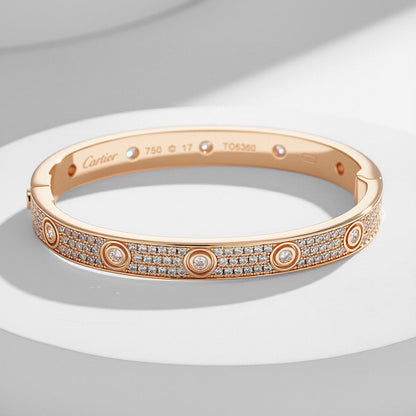 [Luna Brilliance]LOVE BRACELET 6.1MM DIAMOND-PAVED 10 BIG DIAMONDS