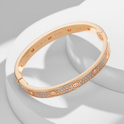 [Luna Brilliance]LOVE BRACELET 6.1MM DIAMOND-PAVED 10 BIG DIAMONDS