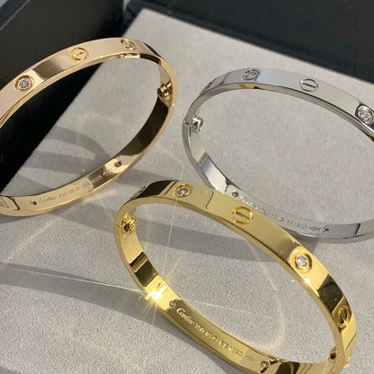 [Luna Brilliance]LOVE BRACELET 6.1MM 4 DIAMONDS