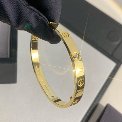 [Luna Brilliance]LOVE BRACELET 6.1MM 4 DIAMONDS