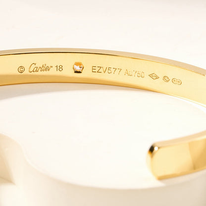 [Luna Brilliance]LOVE BRACELET 6.1MM 1 DIAMOND OPEN CUFF