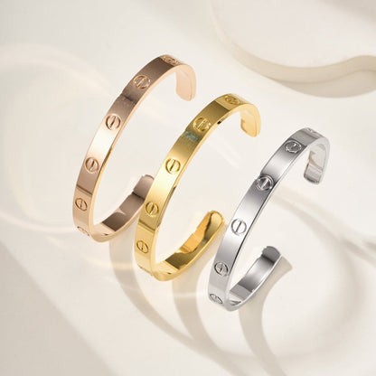 [Luna Brilliance]LOVE BRACELET 6.1MM OPEN CUFF