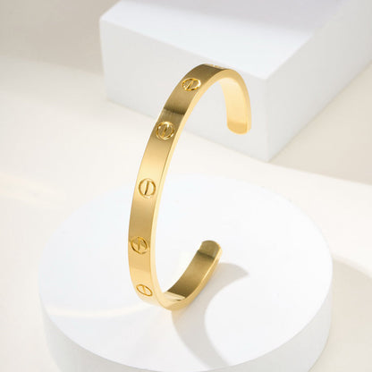[Luna Brilliance]LOVE BRACELET 6.1MM OPEN CUFF