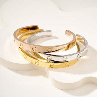 [Luna Brilliance]LOVE BRACELET 6.1MM OPEN CUFF