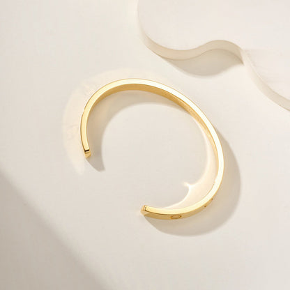 [Luna Brilliance]LOVE BRACELET 6.1MM OPEN CUFF