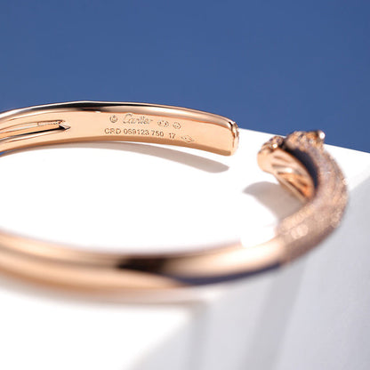 [Luna Brilliance]PANTHERE FULL DIAMOND OPEN BRACELET