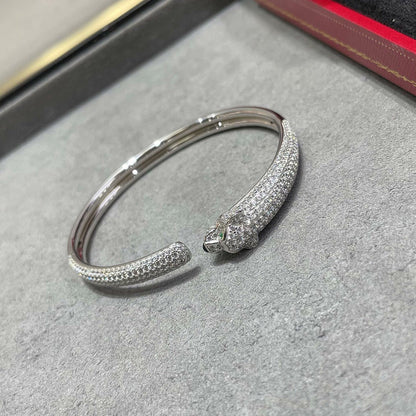 [Luna Brilliance]PANTHERE FULL DIAMOND OPEN BRACELET