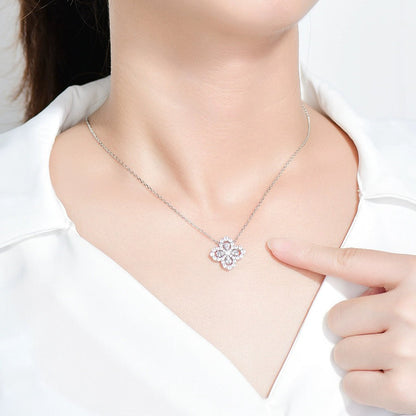 [Luna Brilliance]LOOP NECKLACE FULL MOTIF DIAMOND 16MM MULTIPLE COLORS