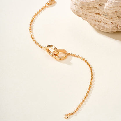 [Luna Brilliance]LOVE BRACELET DOUBLE RING