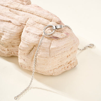 [Luna Brilliance]LOVE BRACELET DOUBLE RING