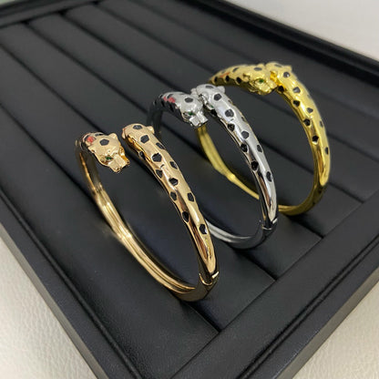 [Luna Brilliance]PANTHERE DOUBLE HEADED OPEN BRACELET