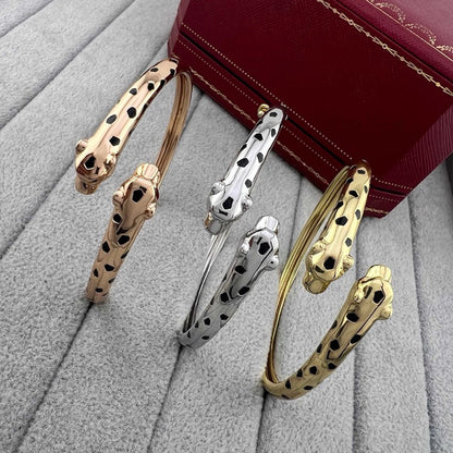 [Luna Brilliance]PANTHERE DOUBLE HEADED OPEN BRACELET
