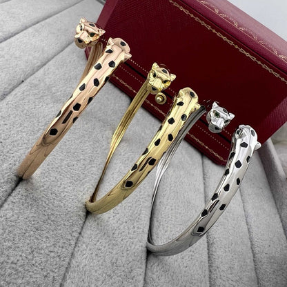 [Luna Brilliance]PANTHERE DOUBLE HEADED OPEN BRACELET