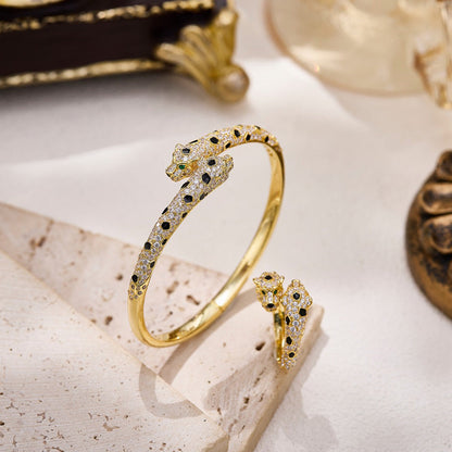 [Luna Brilliance]PANTHERE DOUBLE HEADED FULL DIAMOND  RING