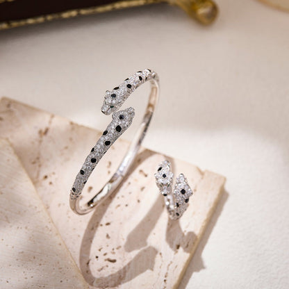 [Luna Brilliance]PANTHERE DOUBLE HEADED FULL DIAMOND  RING