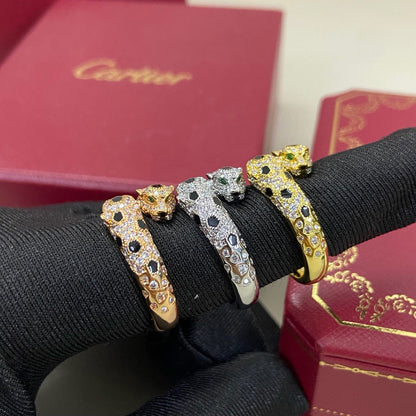 [Luna Brilliance]PANTHERE DOUBLE HEADED FULL DIAMOND  RING