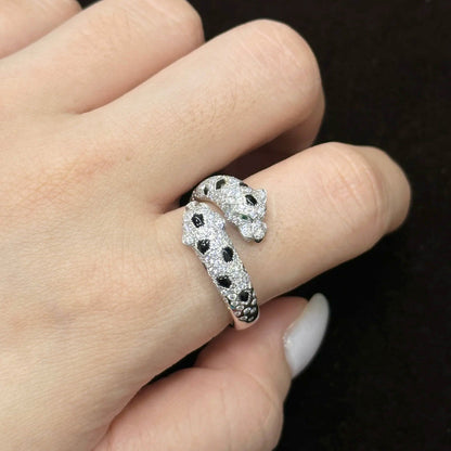 [Luna Brilliance]PANTHERE DOUBLE HEADED FULL DIAMOND  RING