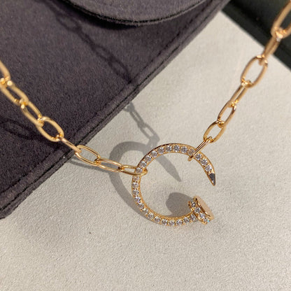 [Luna Brilliance]JUSTE NECKLACE FULL DIAMONDS