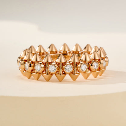 [Luna Brilliance]CLASH 6.8MM DIAMOND MEDIUM RING