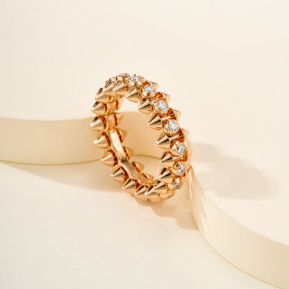 [Luna Brilliance]CLASH 6.8MM DIAMOND MEDIUM RING