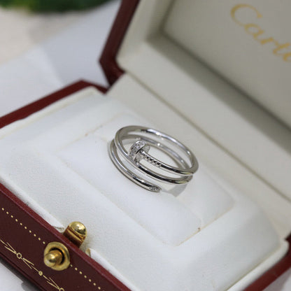 [Luna Brilliance]JUSTE RING 4.8MM HALF DIAMOND