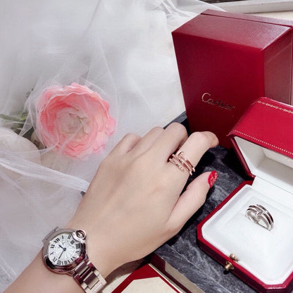 [Luna Brilliance]JUSTE RING 4.8MM HALF DIAMOND