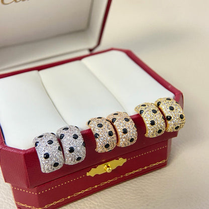 [Luna Brilliance]PANTHERE MINI FULL DIAMOND EARRINGS