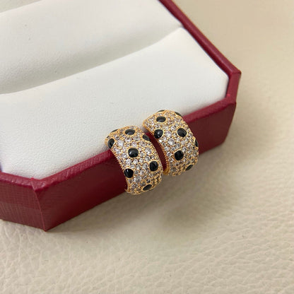 [Luna Brilliance]PANTHERE MINI FULL DIAMOND EARRINGS