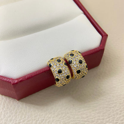 [Luna Brilliance]PANTHERE MINI FULL DIAMOND EARRINGS