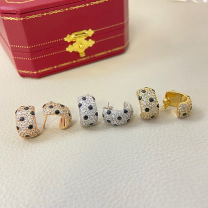 [Luna Brilliance]PANTHERE MINI FULL DIAMOND EARRINGS