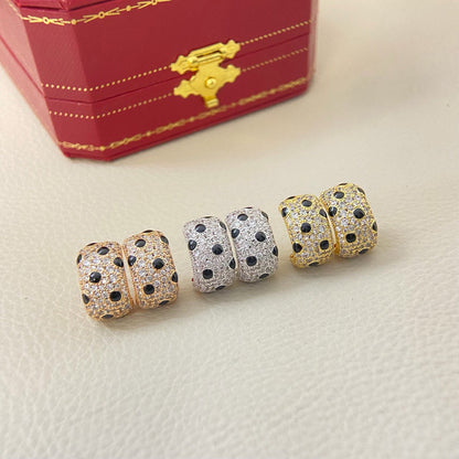 [Luna Brilliance]PANTHERE MINI FULL DIAMOND EARRINGS