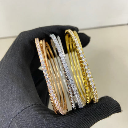 [Luna Brilliance]ETINCELLE HALF-PAVED DIAMOND BRACELET