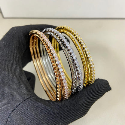 [Luna Brilliance]ETINCELLE HALF-PAVED DIAMOND BRACELET