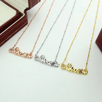 [Luna Brilliance]PANTHERE FULL DIAMOND NECKLACE