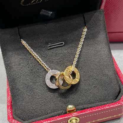 [Luna Brilliance]LOVE 6 DIAMOND PENDANT NECKLACE