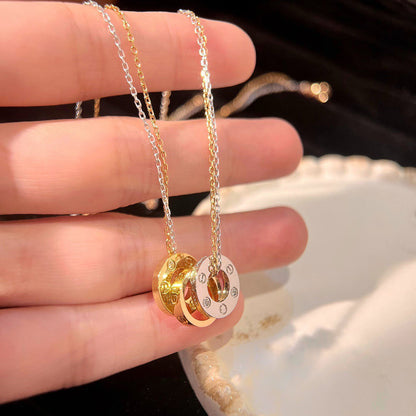[Luna Brilliance]LOVE 6 DIAMOND PENDANT NECKLACE
