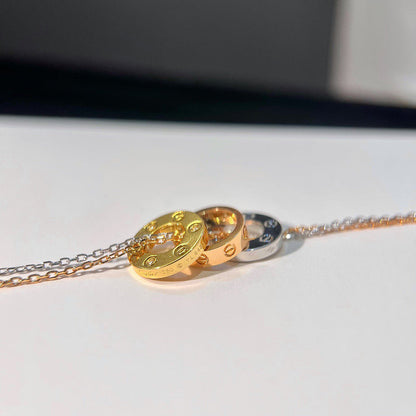 [Luna Brilliance]LOVE 6 DIAMOND PENDANT NECKLACE