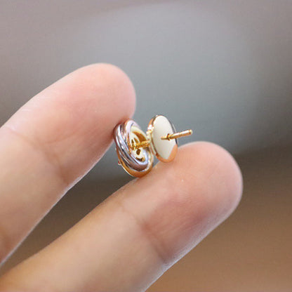 [Luna Brilliance]TRINITY STUD DIAMOND EARRINGS