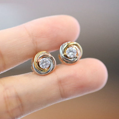 [Luna Brilliance]TRINITY STUD DIAMOND EARRINGS