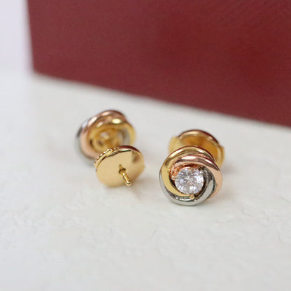 [Luna Brilliance]TRINITY STUD DIAMOND EARRINGS