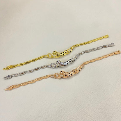 [Luna Brilliance]PANTHERE HALF DIAMOND ON CHAIN BRACELET
