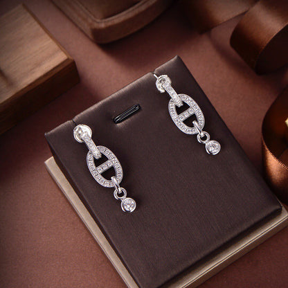 [Luna Brilliance]HM CHAINE DIAMOND EARRINGS