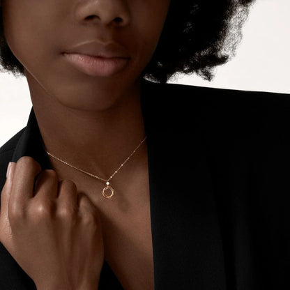 [LORA] TRINITY  NECKLACE 1 DIAMOND