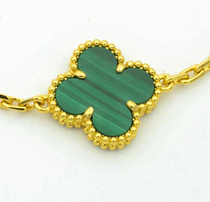 [Luna Brilliance]CLOVER 5 MOTIF MALACHITE BRACELET COLLECTION