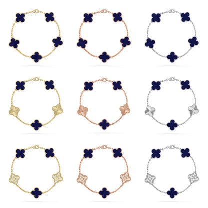 [Luna Brilliance]CLOVER 5 MOTIF LAPIS LAZULI BRACELET COLLECTION