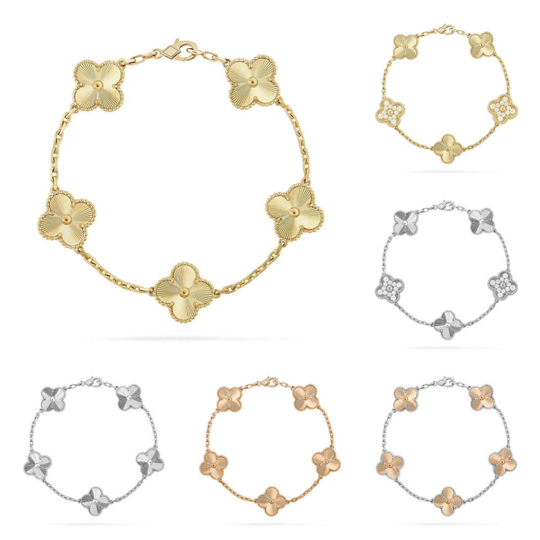 [Luna Brilliance] CLOVER 5 MOTIF LASER BRACELET COLLECTION