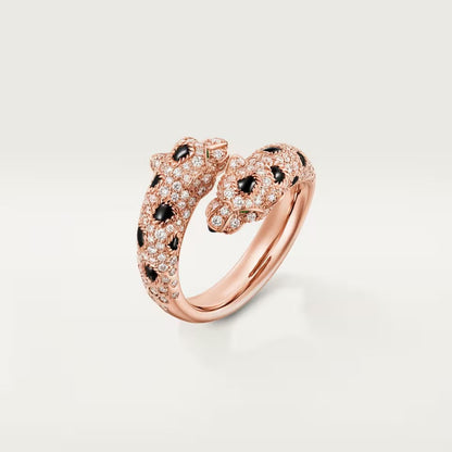 [Luna Brilliance]PANTHERE DOUBLE HEADED FULL DIAMOND  RING