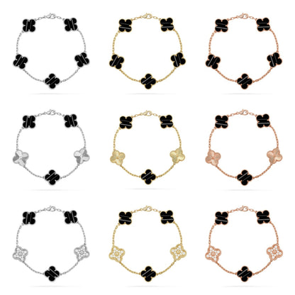 [Luna Brilliance] CLOVER 5 MOTIF PULSAR STONE BRACELET COLLECTION